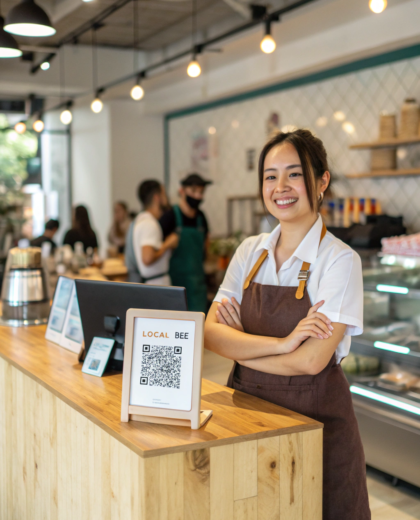 a-cute-shop-and-a-cute-owner-of-a-cafe-standing-be a-cute-shop-and-a-cute-owner-of-a-cafe-standing-be