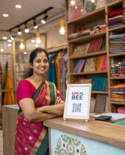 a-cute-shop-and-a-cute-owner-of-a-saree-shop-stand a-cute-shop-and-a-cute-owner-of-a-saree-shop-stand